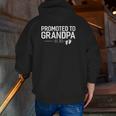 Promoted To Grandpa 2021 Zip Up Hoodie Back Print