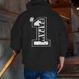 Proud Number One Papaw Father's Day For Men Dad Zip Up Hoodie Back Print