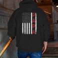 Proud Papa Usa Flag Father's Day Tee From Grandchildren Zip Up Hoodie Back Print