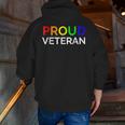 Proud Veteran Lgbtq Pride Veterans Day Tshirt Zip Up Hoodie Back Print