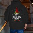 Red Buffalo Plaid Matching The Cool Dad Gnome Christmas Zip Up Hoodie Back Print