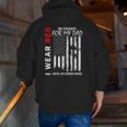 Red On Friday Dad Military Remember Everyone Deployed Flag Zip Up Hoodie Back Print