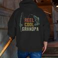 Reel Cool Grandpa Fishing Fun Fathers Day Fishermen Zip Up Hoodie Back Print Reel Cool Grandpa Fishing Fun Fathers Day Fishermen Zip Up Hoodie Back Print