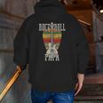 Retro Vintage Rock And Roll Papa Guitar Fathers Day Zip Up Hoodie Back Print