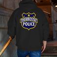 Thermostat Police Pocket Dad's Bday Father's Day Zip Up Hoodie Back Print