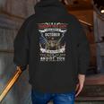Skull I'm A Grumpy Old Man I Was Born In October Zip Up Hoodie Back Print