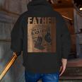 Strong Black Father Dope Dad Black Natural Afro African Zip Up Hoodie Back Print