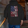 Suns Out Guns Out Fourth Of July Muscles Zip Up Hoodie Back Print