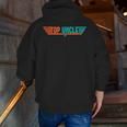Top Uncle World's Best Uncle Vintage 80S 1980S Fathers Day Zip Up Hoodie Back Print