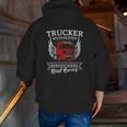 Truck Driver Trucker Dispatchers Zip Up Hoodie Back Print
