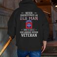 Never Underestimate A 82Nd Airborne Division Veteran Zip Up Hoodie Back Print