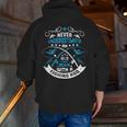 Never Underestimate An Old Man With A Fishing Rod Grandpa Zip Up Hoodie Back Print