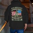 Never Underestimate An Old Man Who Is Also A Veteran Zip Up Hoodie Back Print