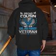 Us Air Force Veteran Proud Cousin Of An Air Force Zip Up Hoodie Back Print