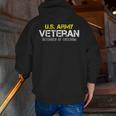US Army Proud Army Veteran Vintage Zip Up Hoodie Back Print