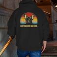 Vintage Best Frenchie Dad Ever Dog Lover For Father's Day Zip Up Hoodie Back Print