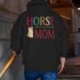 Vintage Horse Graphic Equestrian Mom Cute Horse Riding Zip Up Hoodie Back Print
