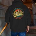 Vintage Promoted To Big Brother 2022 Father's Day New Grandpa Zip Up Hoodie Back Print