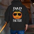 Vintage Pumpkin Dad Of The Patch Halloween Family For Dad Zip Up Hoodie Back Print