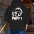 Vintage Reel Cool Pappy Fishing Father's Day Zip Up Hoodie Back Print