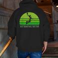 Vintage Retro Best Basketball Dad Ever Father's Day Zip Up Hoodie Back Print
