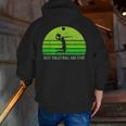Vintage Retro Best Volleyball Dad Ever Father's Day Zip Up Hoodie Back Print
