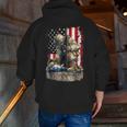 Vintage Us Flag Veteran Thank You Military Boot Veteran Day Zip Up Hoodie Back Print
