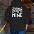 Volleyball Dad Of Outside Hitter Father's Day Zip Up Hoodie Back Print
