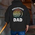Volleyball Vintage I Dad Father Support Teamplayer Zip Up Hoodie Back Print