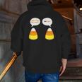 What's Your Dad's Name Popcorn Candy Corn Zip Up Hoodie Back Print