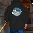 World's Greatest Ayah Indonesian Dad Zip Up Hoodie Back Print