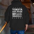 Yokota Air Base Alumni Veteran Fusa Tokyo Japan Zip Up Hoodie Back Print