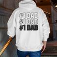 1 Dad Apparel For The Best Dad Ever Vintage Dad Zip Up Hoodie Back Print
