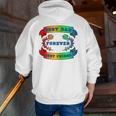 Best Dad Best Friend Forever Fathers Day Zip Up Hoodie Back Print