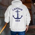 Father's Day Nautical Anchor Captain Dad Zip Up Hoodie Back Print