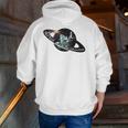 Mens Best Dad In The Universe Father's Day Space Nebula Zip Up Hoodie Back Print