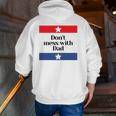 Mens Don't Mess With Dad Texas Dad Father Zip Up Hoodie Back Print