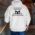 Mens Happy Father's Day Human Servant Your Tiny Furry Overlord Cat Zip Up Hoodie Back Print