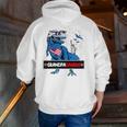 Mens Matching Family 4Th Of July Patriotic Grandpasaurusrex Zip Up Hoodie Back Print