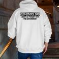 Old-School Dad I Don't Co-Parent With The Government Vintage Zip Up Hoodie Back Print