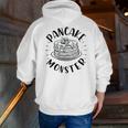 Pancake Monster Dad Son Matching Family Father's Day Zip Up Hoodie Back Print