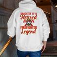 Retired Firefighter Daughter Product Fireman Party Tee Zip Up Hoodie Back Print