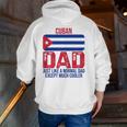 Vintage Cuban Dad Cuba Flag For Father's Day Zip Up Hoodie Back Print