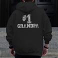 1 GrandpaNumber One Father's Day Zip Up Hoodie Back Print