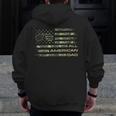 All American Dad 4Th Of July Fathers Day Camo Flag Zip Up Hoodie Back Print