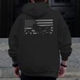 American Flag Dirt Bike Motocross Apparel Motocross Zip Up Hoodie Back Print