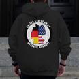 Ansbach Germany United States Army Military Veteran Zip Up Hoodie Back Print