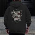 Awesome Dads Have Tattoos And Beards Mens Zip Up Hoodie Back Print