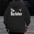 The Barfather Bartender Zip Up Hoodie Back Print