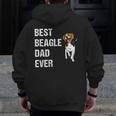 Beagle Best Beagle Dad Ever Zip Up Hoodie Back Print